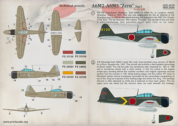 Mitsubishi A6M2/3 "Zero"Part 1  PRS48-164