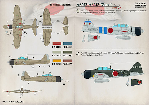 Mitsubishi A6M2/3 "Zero"Part 2 PRS48-165