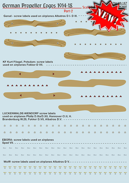 German propeller Logos 1914-1919 Part 2  PRS48-167