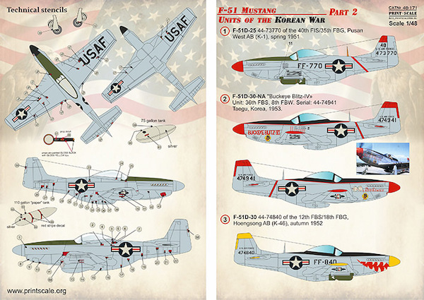 F51 Mustang Units of the Korean War Part 2 (USAF) PRS48-171