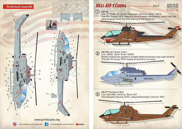 Bell AH1 Cobra part 2 (US Army, US.Marines)  PRS48-187
