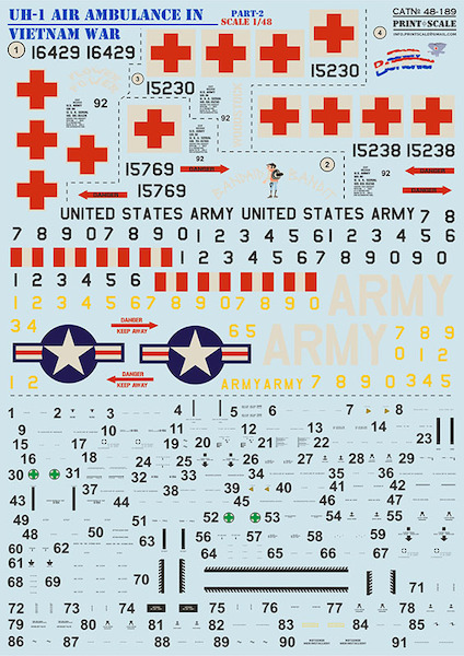 Bell UH1 Huey Air Ambulance in Vietnam War part 2 PRS48-189