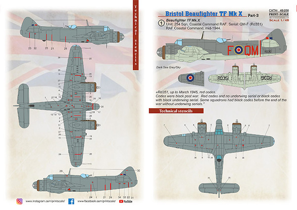 Bristol Beaufighter TF MKX Part III  PRS48-208