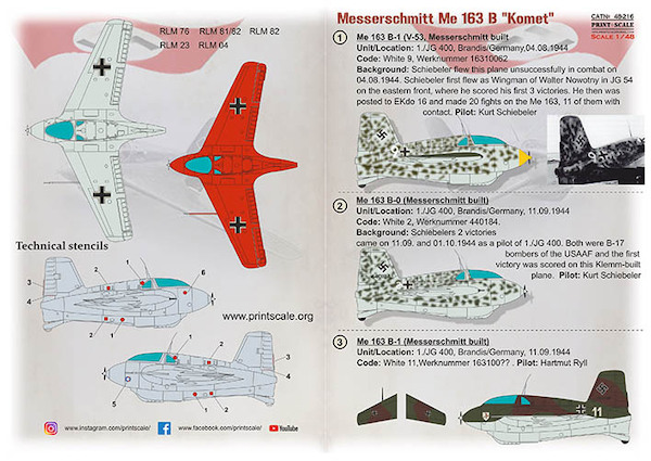 Messerschmitt Me163 Komet PRS48-216