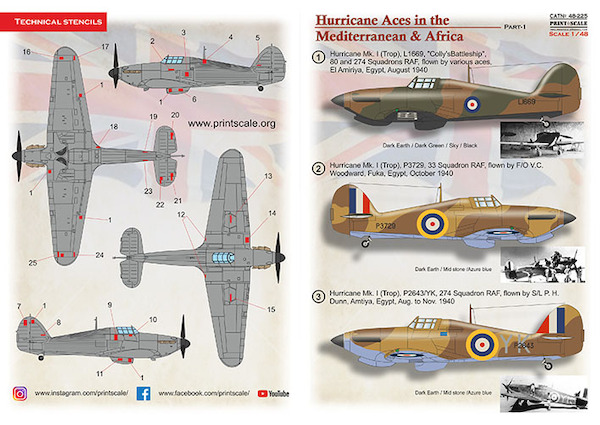 Hawker Hurricane Aces in the Meditteranean and Africa Part-1 PRS48-225