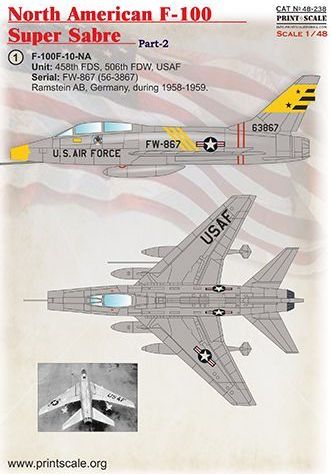North-American F-100F Super Sabre Part-2  PRS48-238