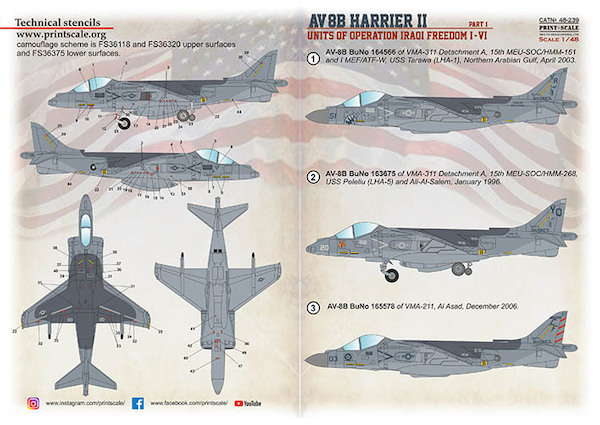 McDonnell-Douglas AV-8B Harrier. Operations Iraq Freedom. Part 1 PRS48-239