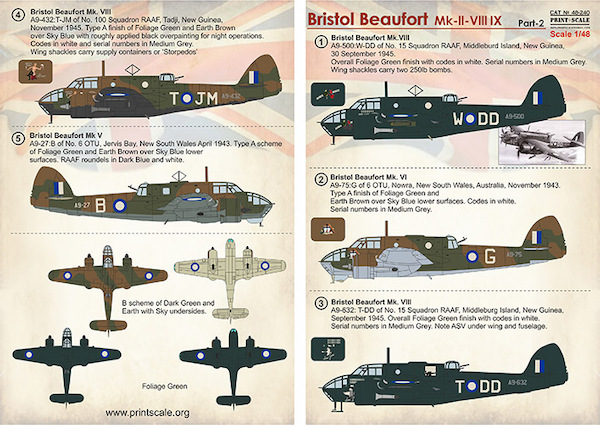 Bristol Beaufort in RAAF Service PRS48-240