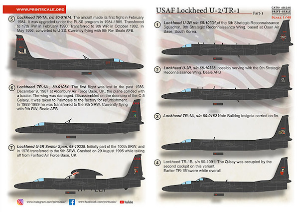 USAF Lockheed U2/TR-1 Part 1 PRS48-246