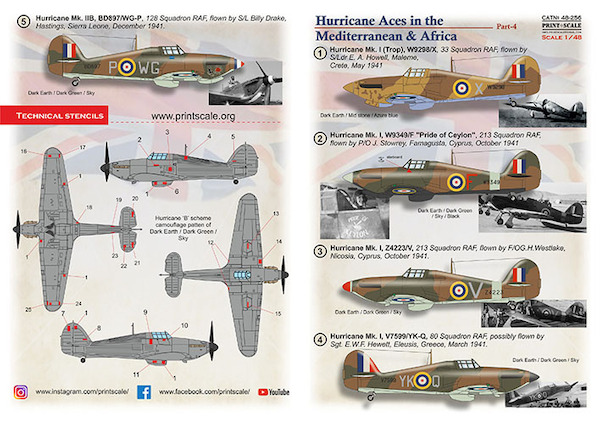 Hawker Hurricane Aces in the Meditteranean and Africa Part-4 PRS48-256