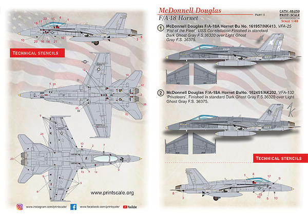 McDonnell Douglas F/A18A Hornet Part 1 PRS48-259