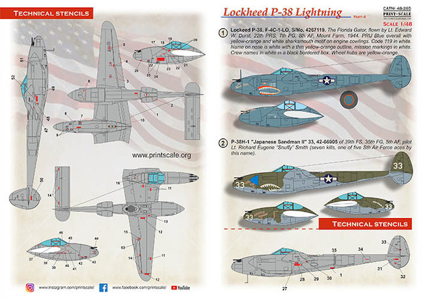 Lockheed P38 Lightning "Shark Mouth" Part 4 PRS48-265