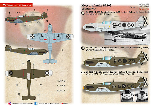 Messerschmitt Bf109B/D Spanish War Part 1  PRS48-266
