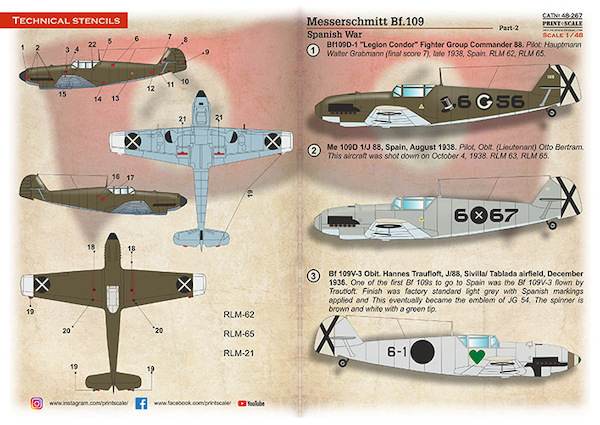 Messerschmitt Bf109B/D Spanish War Part 2 PRS48-267