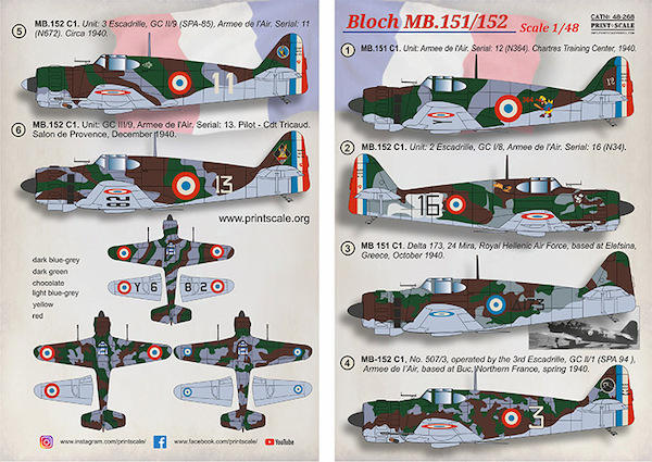 Bloch MB.151/152 (French AF, Greek AF) PRS48-268