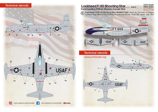Lockheed F80 Shooting Star, Commanding Officers Mounts: USA and Europe Part-6 PRS48-285