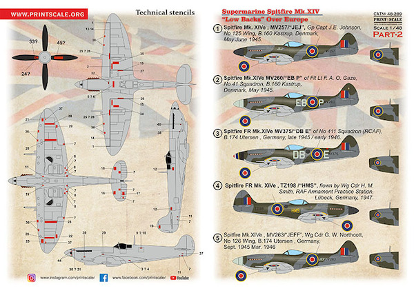 Supermarine Spitfire MkXIV "Low Backs" over Europe Part 2 PRS48-289