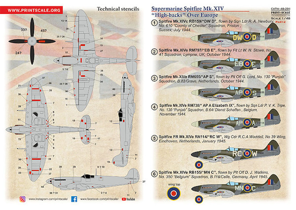 Supermarine Spitfire MkXIV "High Backs" over Europe Part 2 PRS48-291