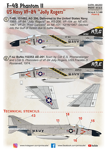 F4B Phantom II US Navy VF84 "Jolly Rogers" Part 2 PRS48-293