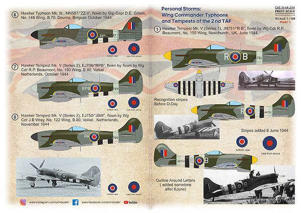 Personal storms: Wing Commanders Typhoons and Tempests of the 2nd TAF Part 1 PRS48-294