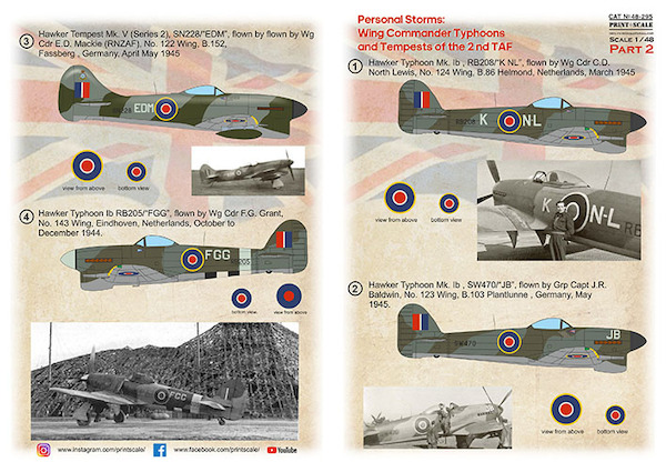 Personal storms: Wing Commanders Typhoons and Tempests of the 2nd TAF Part 2 PRS48-295