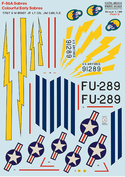 F-86A Colorful Early Sabres. Part 5  PRS48-312