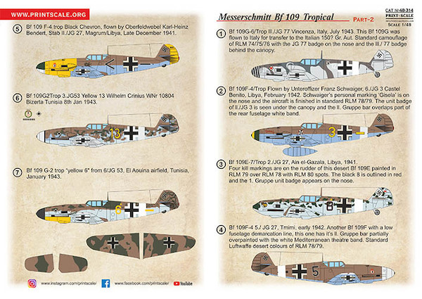 Messerschmitt Bf109 Tropical Part 2  PRS48-314