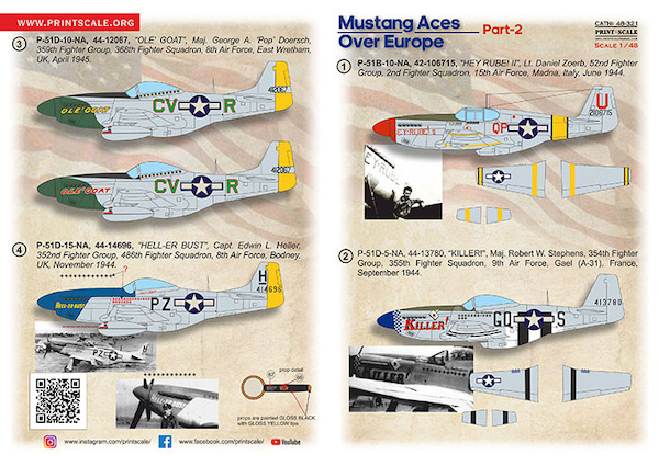 P51 Mustang Aces over Europe. Part 2  PRS48-321
