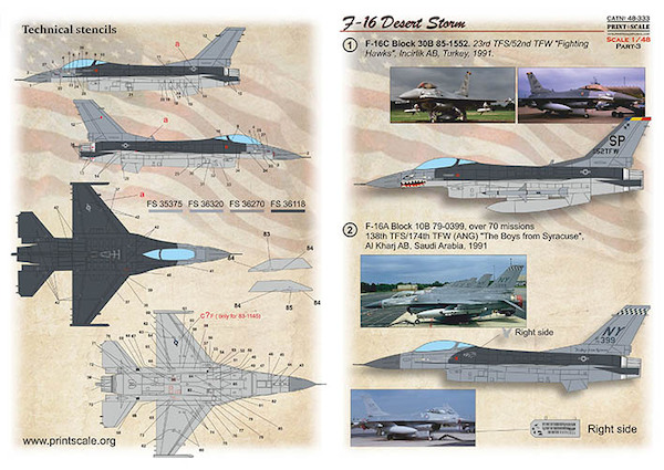 F16A/C Desert Storm. Part 3  PRS48-333