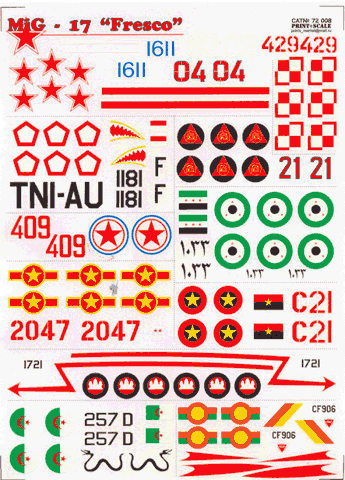 Mikoyan Mig17 Fresco PRS72-008
