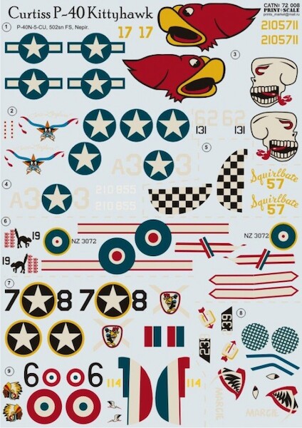 Curtiss P40 Kittyhawk Prt 1 PRS72-023