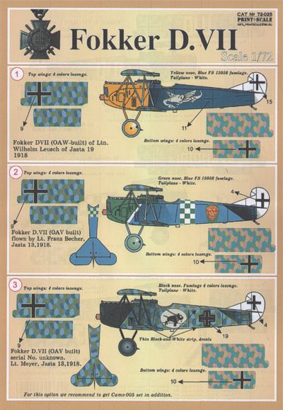 Fokker DVII  PRS72-025