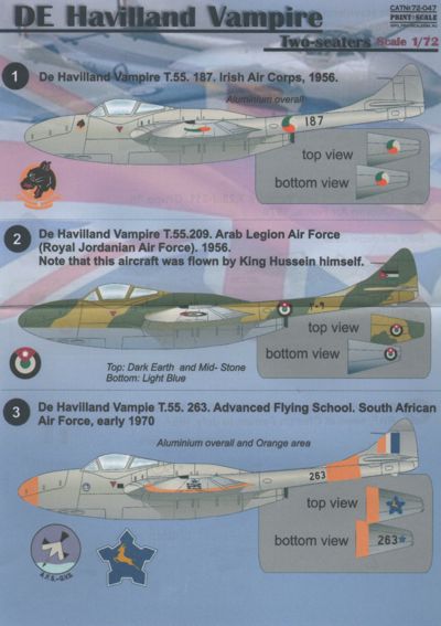 De Havilland Vampire Two Seaters PRS72-047