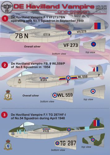 De Havilland Vampire One Seaters PRS72-051