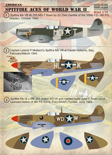 Supermarine Spitfire American Spitfire Aces PRS72-064
