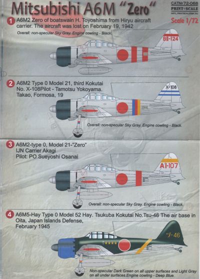 Mitsubishi A6M Zero PRS72-068