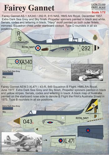 Fairey Gannet (Royal Navy, Australian Navy, German Navy) PRS72-069