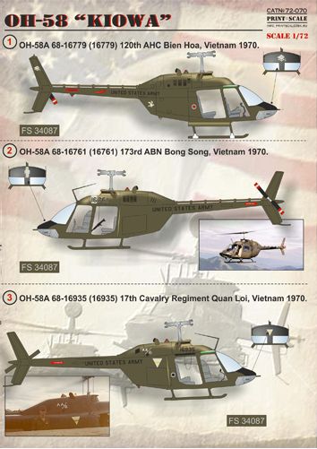 Bell OH58 Kiowa Helicopter (US Army, Australia Army, Israel, New Zealand, RCAF, Austria and Swedish navy) PRS72-070