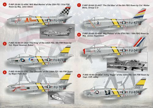 North-American F-86E Sabre DOUBLE SHEET!  PRS72-079