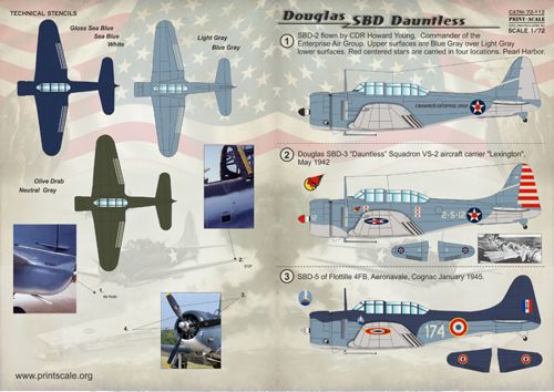 Douglas SBD Dauntless (US Navy, RNZAF, Aeronavale)  PRS72-112