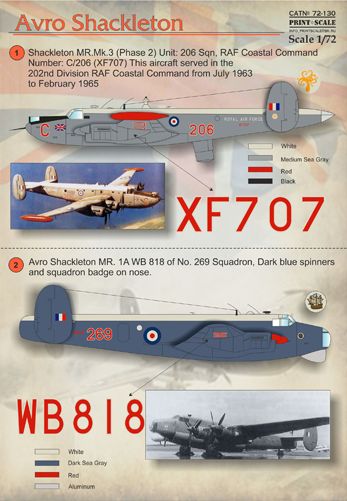 Avro Shackleton MR1, MR3 PRS72-130