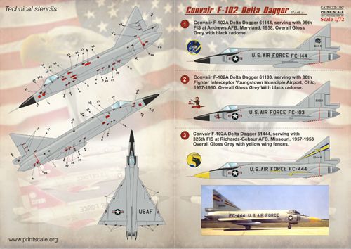 Convair F-102 Delta Dagger Part 2 PRS72-150