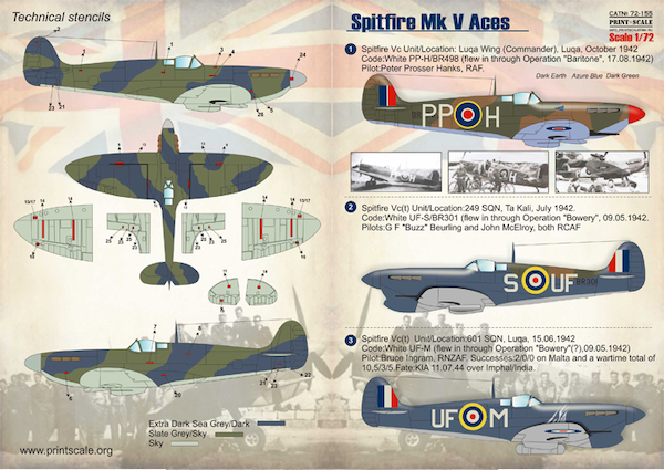 Supermarine Spitfire MKV Aces PRS72-155