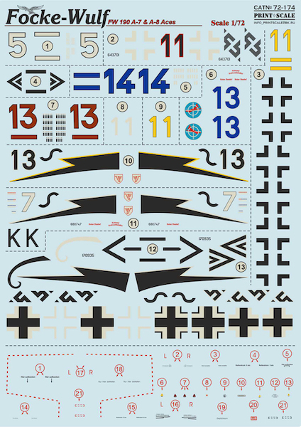 Focke Wulf FW190A-7/A-8 Aces PRS72-174
