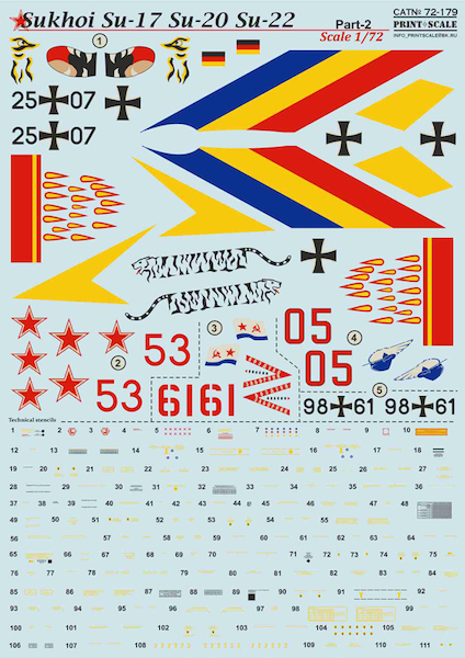 Suchoi Su17 / SU20 /Su22 Fitter Part 2 (Luftwaffe, USSR) PRS72-179
