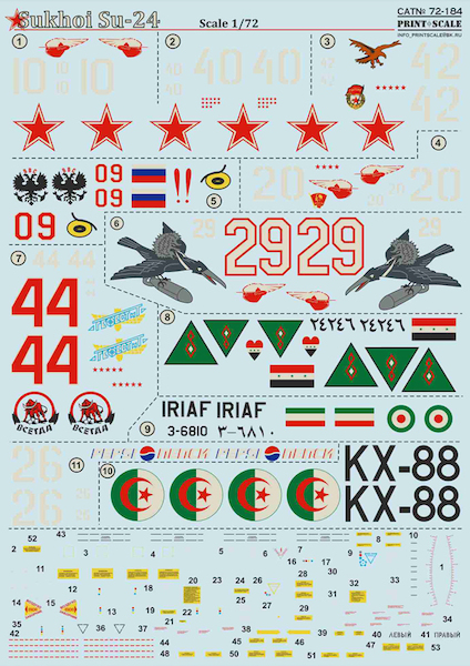 Suchoi Su24 Fencer (Soviet AF, Iraq AF, Algerian AF, Iran AF) PRS72-184