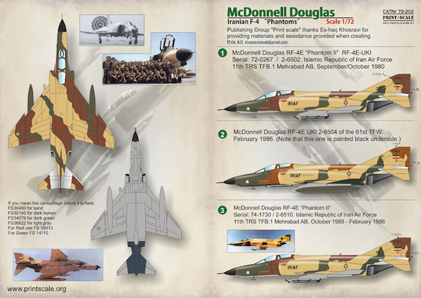 McDonnel F4 Phantom (Iranian IRIAF ands IIAF) PRS72-202