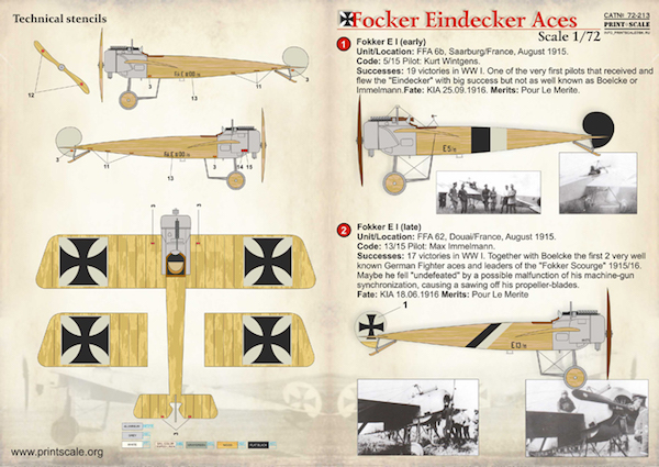Fokker Eindecker Aces PRS72-213