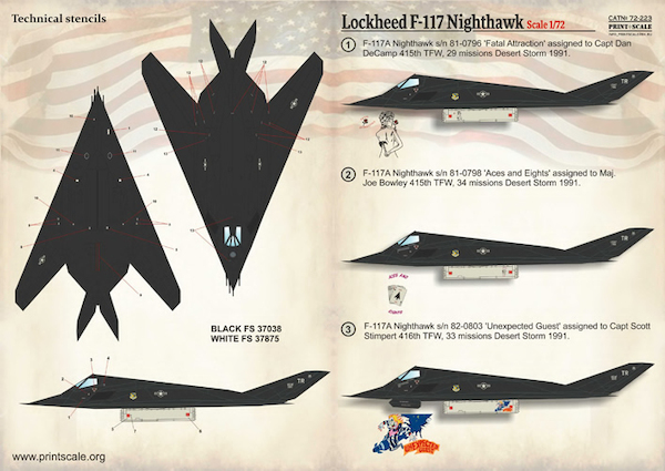Lockheed F-117 Nighthawk  PRS72-223
