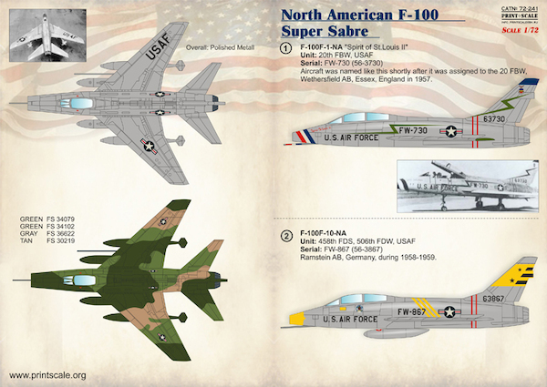 North American F100D/F Super Sabre PRS72-241